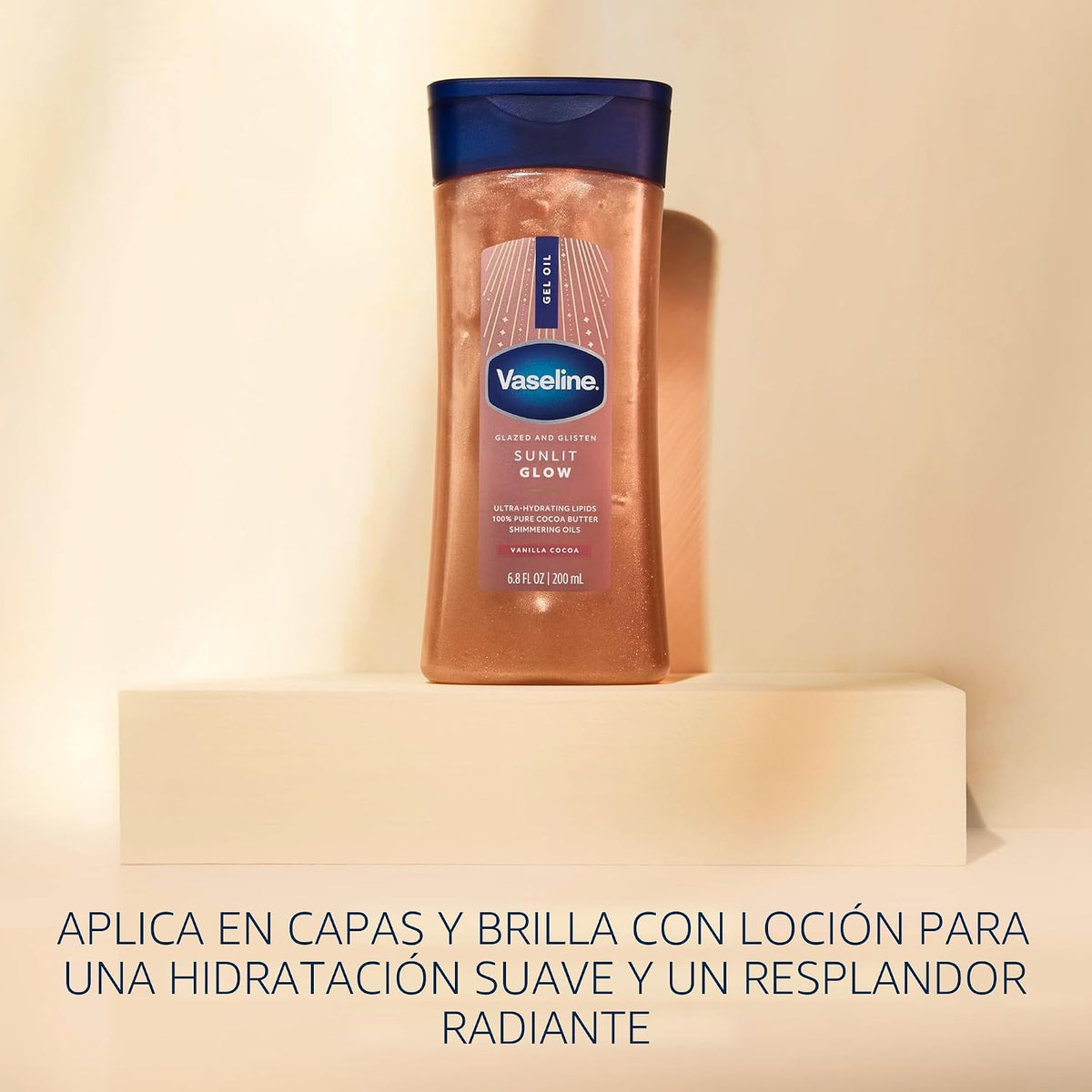 Vaseline Glazed and Glisten Sunlit Glow.  200ml - Sunlit Glow