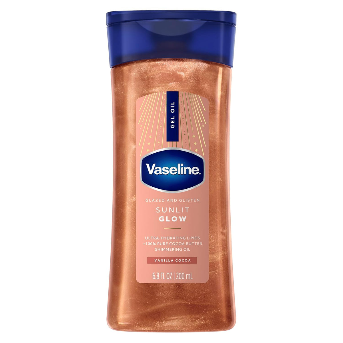 Vaseline Glazed and Glisten Sunlit Glow.  200ml - Sunlit Glow