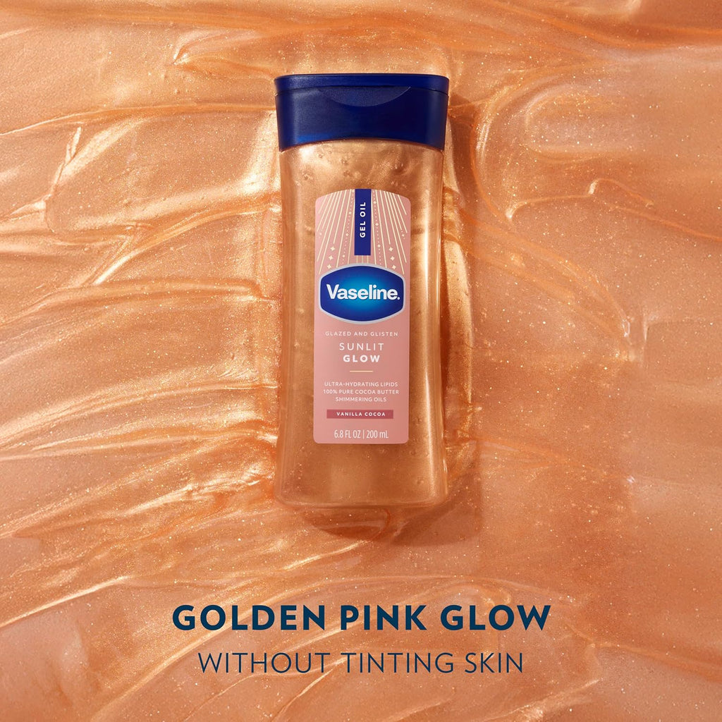 Vaseline Glazed and Glisten Sunlit Glow.  200ml - Sunlit Glow