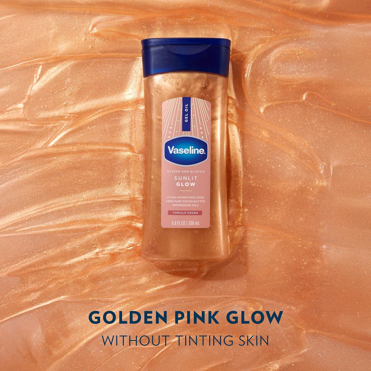 Vaseline Glazed and Glisten Sunlit Glow.  200ml - Sunlit Glow