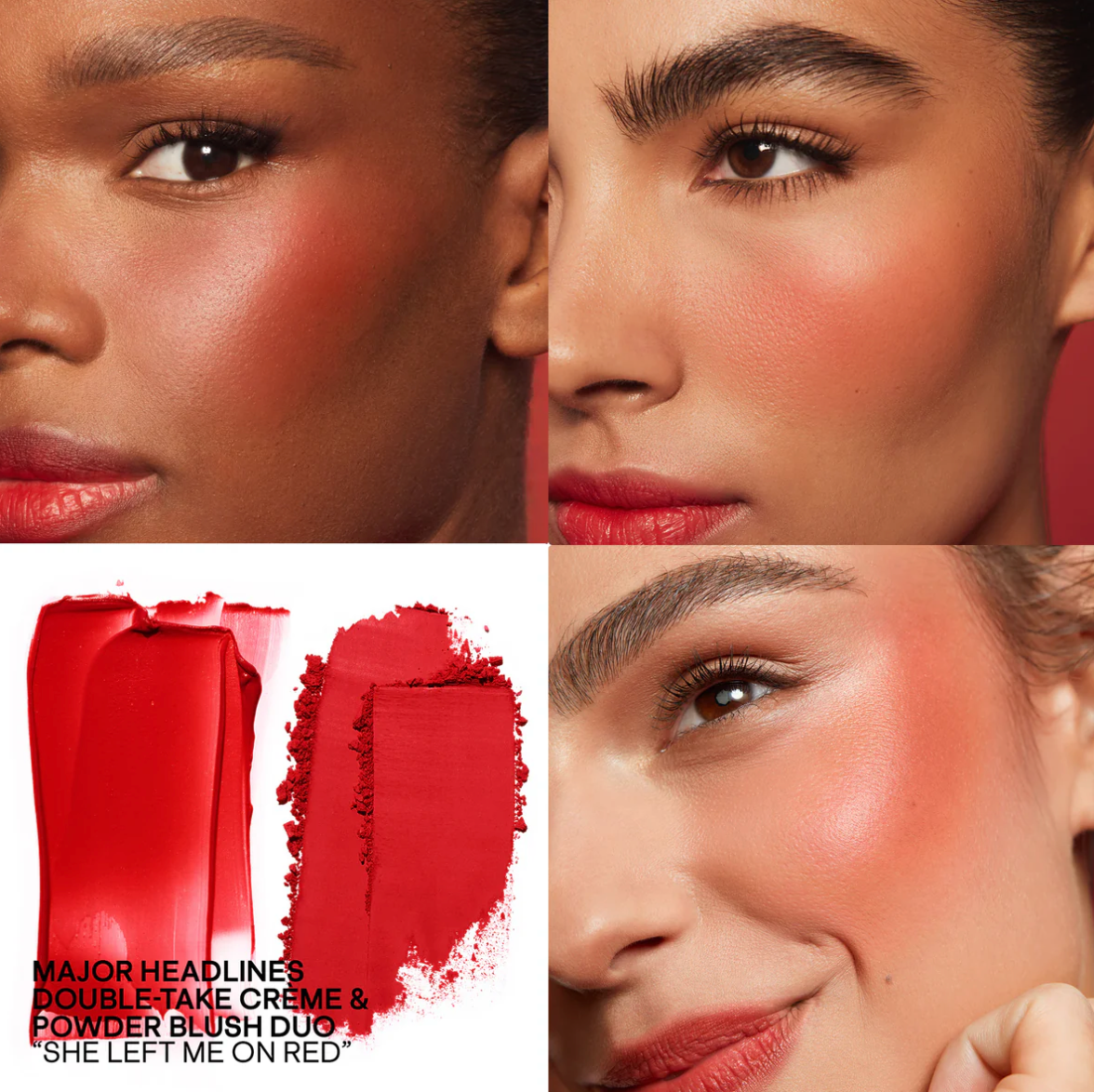 Mini Major Headlines Double-Take Crème & Powder Blush Duo -She Left Me On Red
