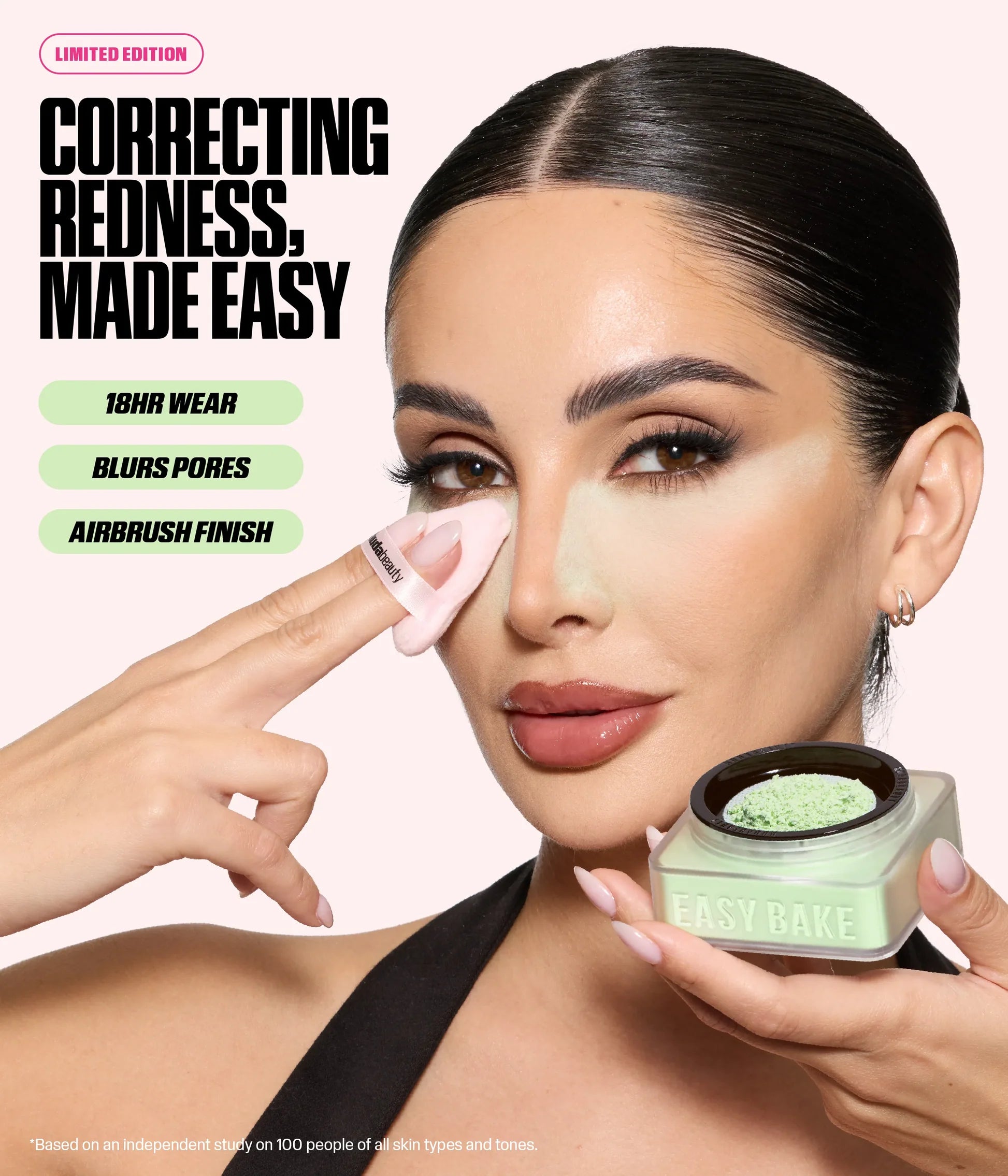 SETTING POWDER HUDA - Matcha Milk Cake