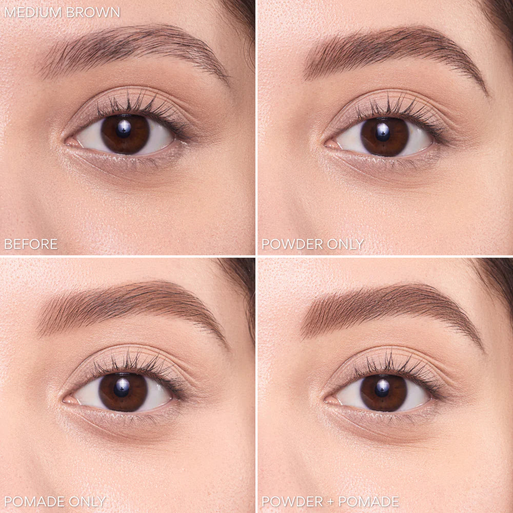 DUET BROW POWDER + POMADE MEDIUM BROWN