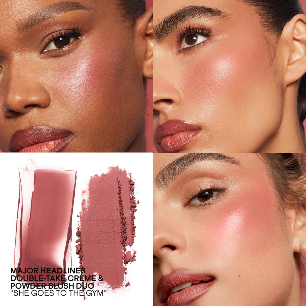 Mini Major Headlines Double-Take Crème & Powder Blush Duo - She Goes To The Gym
