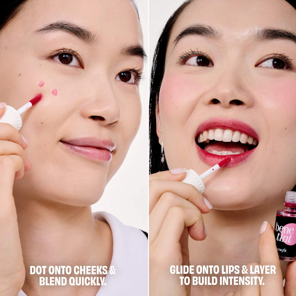 Benetint Lip & Cheek Stain Sheer Buildable Liquid Blush Tint -Original Rose (SIN CAJA)